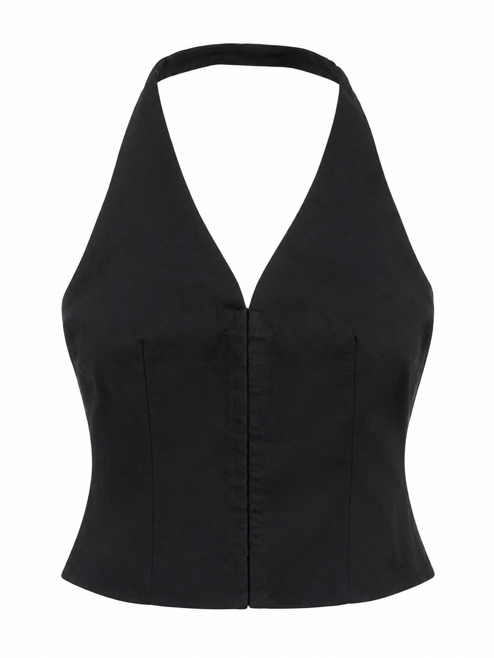 Liverpool Halter V-Neck Crop Top | NWT